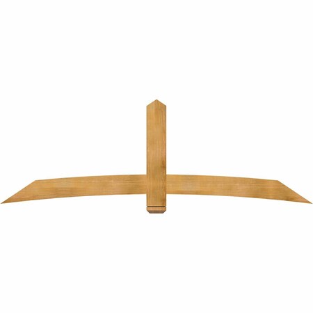 Ekena Millwork Bellingham Rough Sawn Timber Gable Bracket, Western Red Cedar, 96"W x 32"H x 2"D x 6"F, 8/12 Pitch GBW096X32X0206BEL00RWR